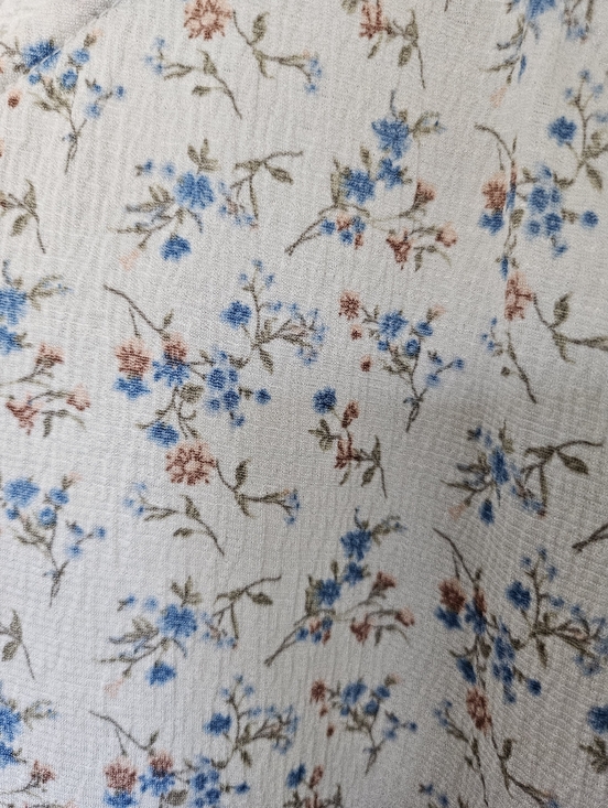 Blu Pepper Floral Babydoll Dress Medium Cottagecore Mini Lace Trim Button Front - Picture 7 of 14